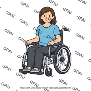 Woman in wheelchair