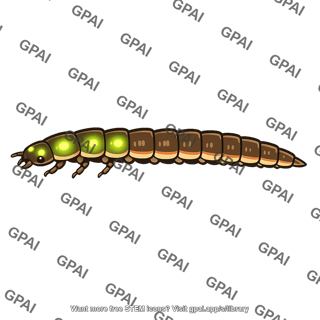 Click beetle larva bioluminescent