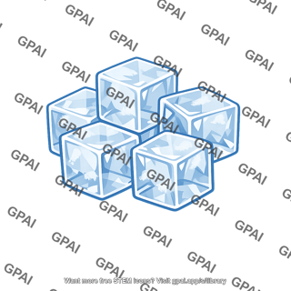 Ice cubes cluster