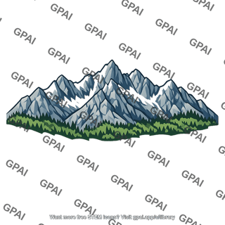 Snowy mountain range