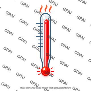 Fever thermometer icon