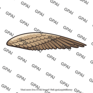 Airfoil wing with contour feathers