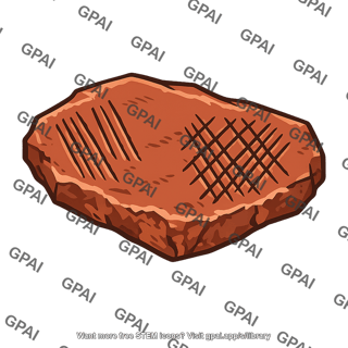 Ochre piece engraved