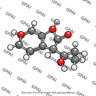 Organic molecule ball and stick model