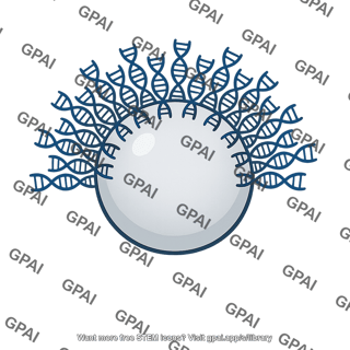 Bead with attached dna fragments