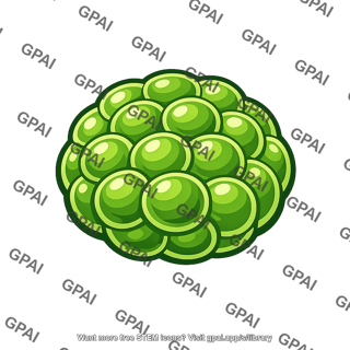 Green alga colony