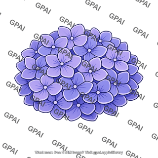 Hydrangea flower blue violet