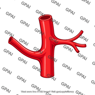 Branching blood vessel