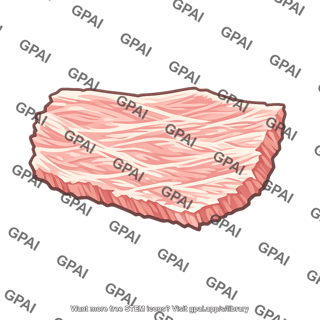 Raw meat slice