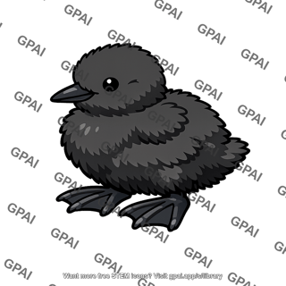 Black guillemot young