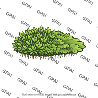 Green shrub with roots