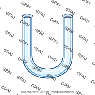 U shaped glass tube