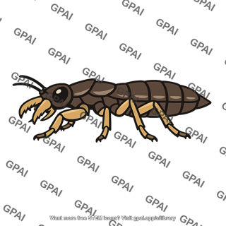 Insect with mandibles