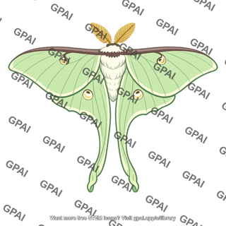 Male luna moth