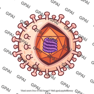 Enveloped virus cutaway