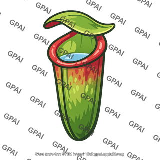 Pitcher leaf water filled