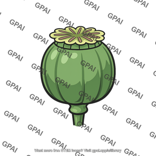 Opium poppy capsule
