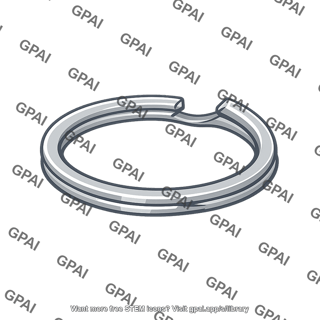 Metal key ring opened