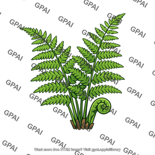 Fern with fiddlehead