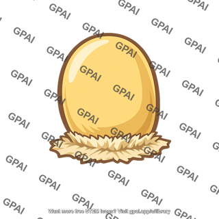 Golden egg in nest