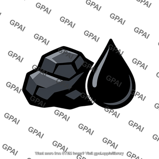 Fossil fuel coal oil icon