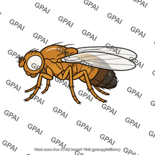 Fruit fly male white eyed