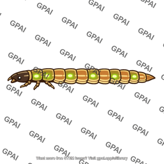 Click beetle larva bioluminescent