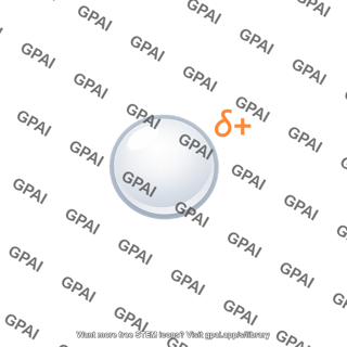 Hydrogen atom partial positive