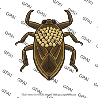 Male giant water bug