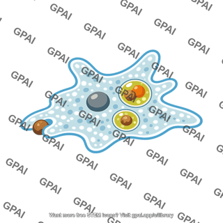 Solitary amoeba feeding