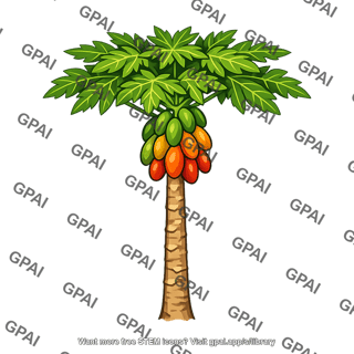 Rainbow papaya tree