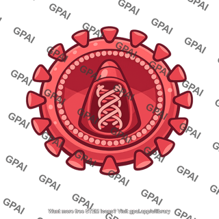 Stylized virus with shoe core
