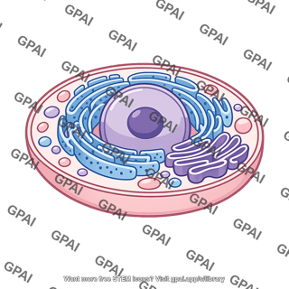 Cell with nucleus and endomembrane system