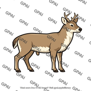 Deer with antlers