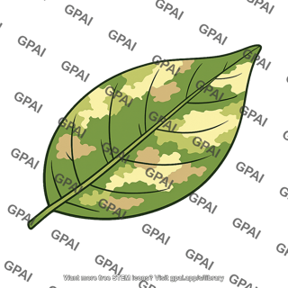 Orange tree leaf discolored