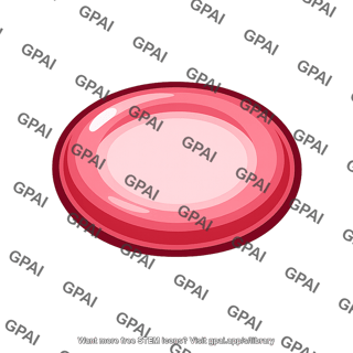 Red oval gemstone