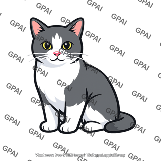 Grey and white cat