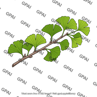 Ginkgo biloba branch