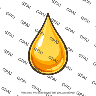 Golden liquid droplet