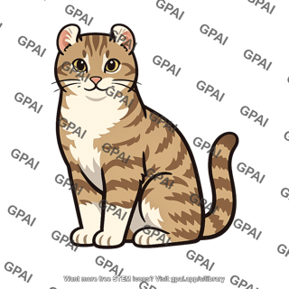 Tabby cat sitting