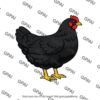 Hen black feathered