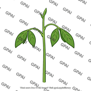 Bean plant leaf lowered