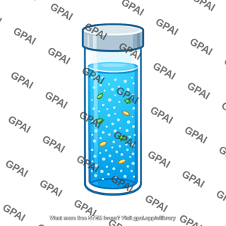 Ocean water sample with plankton