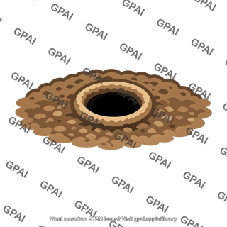 Wasp nest burrow