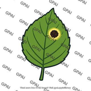Localized lesion on leaf