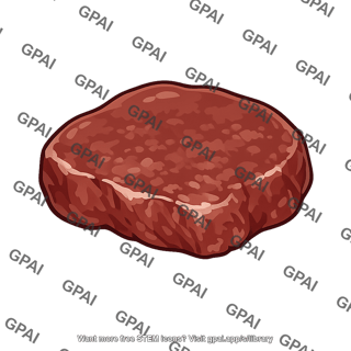 Raw meat chunk