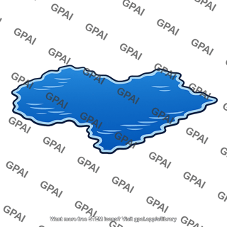 Stylized lake