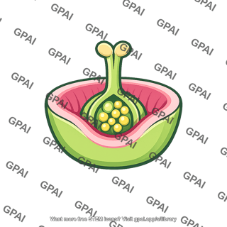 Ovary embedded in receptacle