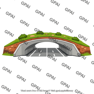 Artificial corridor highway overpass