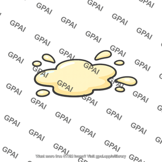 Yellow liquid puddle